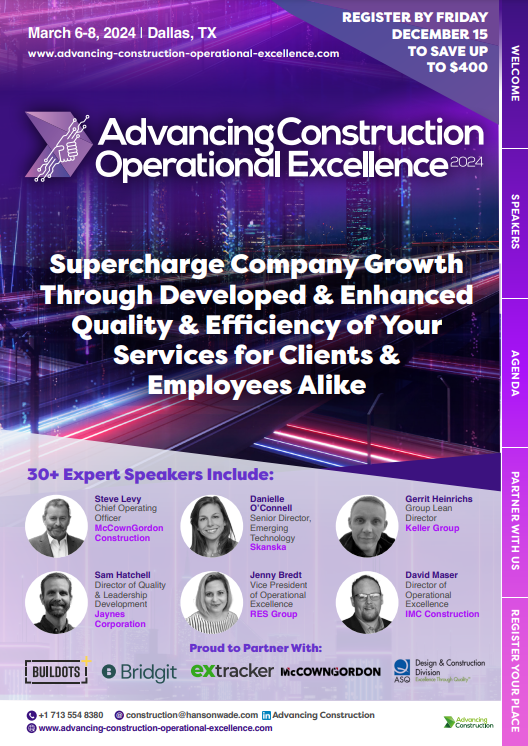 Advancing Construction Operational Excellence 2024 - Full Event guide